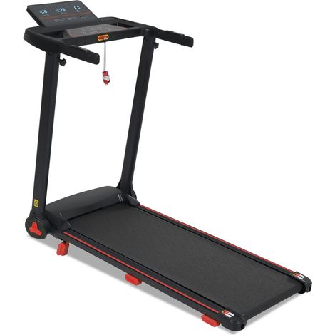 Cinta de correr plegable para casa, inclinación 8 %, motor 3,0 CV, hasta 14 km/h, negra (1/5)