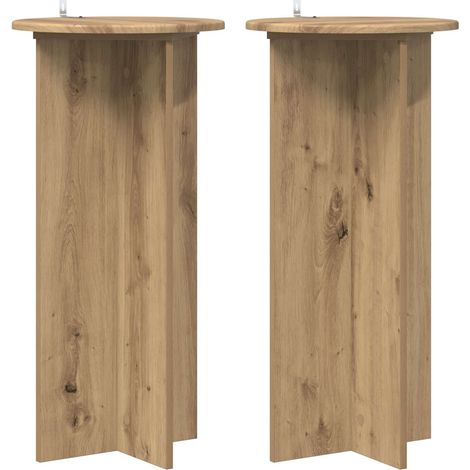 Maison Exclusive - Pflanzenständer 2 pcs Artisan-Eiche 40 x 40 x