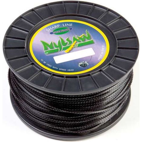 Matijardin – Fil nylon cranté 3 mm x 132 m – Ultra résistant pour débroussailleuse – Coupe nette sans éclat – Fabriqué en France