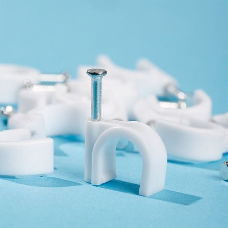 Lot de 100 crochets de fixation Ø16mm - blanc (1/5)