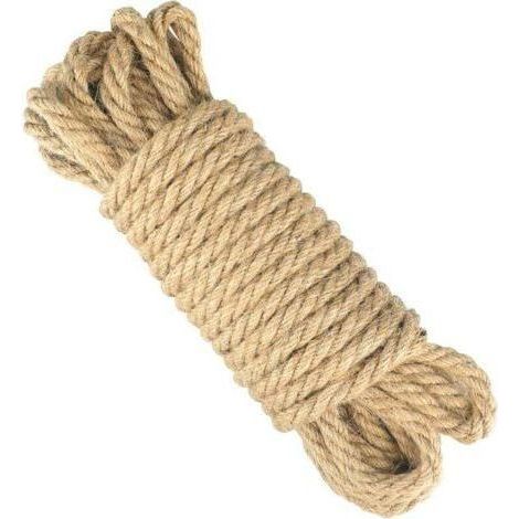 8MM Jute Rope Strong Hemp Rope, Twine for DIY Decoration and Gardening Applications (10 Meters) (1/4)