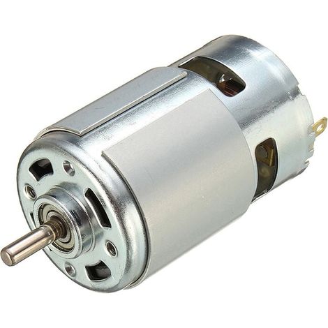 775 Dc 12V-36V 3500-9000Rpm Moteur Grand Couple a Faible Bruit Haute Puissance Roulement a Billes Moteur a Courant Continu Accessoires Alimentation (1/5)
