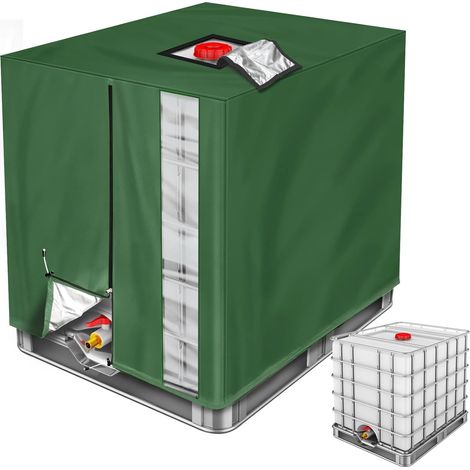 Couverture de réservoir IBC, Mise à Niveau de la bâche de Couverture 420D IBC pour réservoir d'eau 1000L / IBC Container Couverture de réservoir IBC de Protection Anti-UV