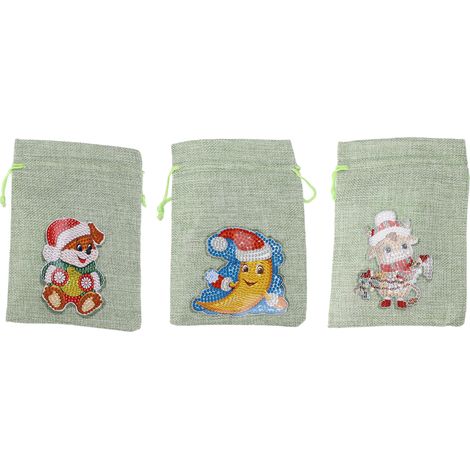 Sachets de bonbons de Noël peints en diamant (1/5)