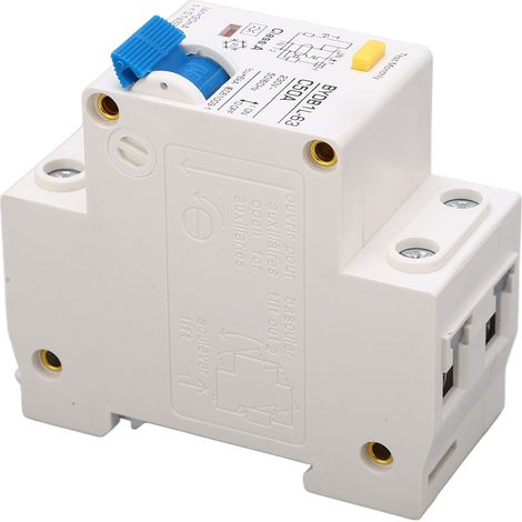 Disjoncteur différentiel 1P+N 50A 30mA Type A, interrupteur de protection de fuite à rail DIN, mini disjoncteur 230V, montage sur rail, protection électrique (1/5)