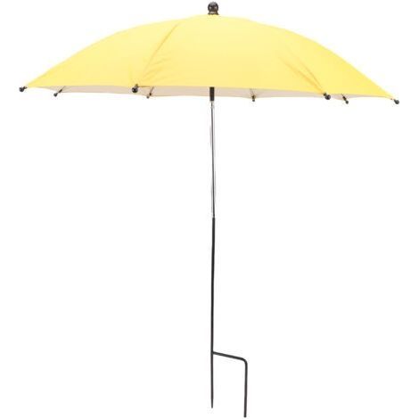 Parapluie pour plantes, résistant au soleil, tige en alliage réglable en hauteur, couverture d'ombrage de jardin pour terrasses, balcons, serres, jaune (1/5)