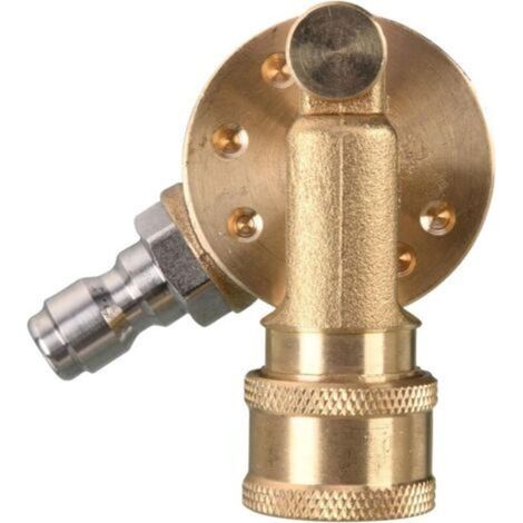 Acoplamiento giratorio para boquillas de hidrolimpiadoras, accesorio para limpiadores de canalones, desconexión rápida de 6,35 mm, 240 grados, 4500 psi -Crezuo