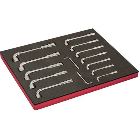 BAHCO - Module mousse Fit&Go 3/3, clés à pipe 6 pans/12 pans - 14 Pcs (1/2)