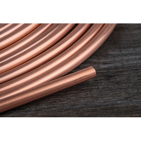 Rs Pro – Tube en cuivre 8mm – Longueur 10m – Pression +200 °C – Tube étanche pour conduits – Conforme BS 12449