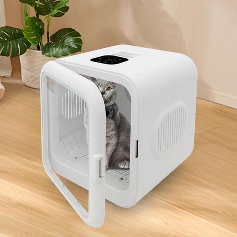Automatischer Haustiertrockner für Katzen und Welpen, ultraleise mit intelligenter Temperaturregelung, einstellbar, 47 43 46cm