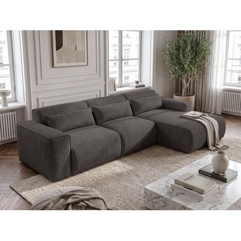 AX LIVING Wohnlandschaft mit Schlaffunktion Ruyam Grau Sofa 310 cm R (1/5)