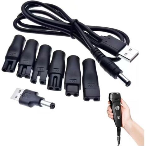 Câble D\'Alimentation Usb 5 V Compatible,Usb Pour Tondeuses Électriques,Shaver Charger Kit,Kit De Chargeur De Rasoir 5V Universel,C (1/4)