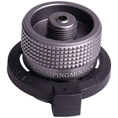 Adaptateur de conversion verrouillable, pour bouteille de type buse/cartouche de gaz butane/bidon de gaz à visser/bidon à valve Lindal (z11)