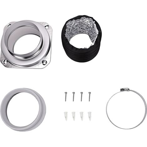 Kit de connecteur de ventilation de sèche-linge magnétique, adaptateur de tuyau d'échappement de conduit en aluminium à connexion rapide (1/5)