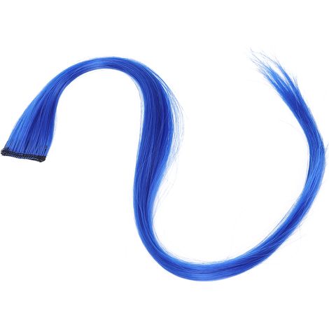 Synthetische blaue Clip-in-Haarverlängerungen – Bunte Extensions für Mädchen (1/5)