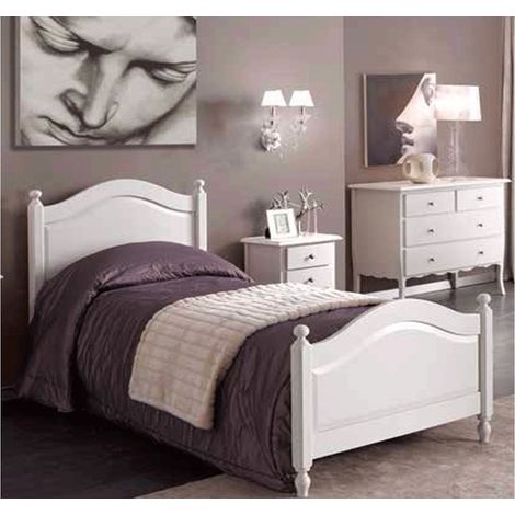 Letto una piazza e mezza Legno Stile Provenzale