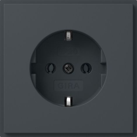 Gira SCHUKO-Steckd. (IP20) Gira TX44 Anthrazit [418867], 4188 67