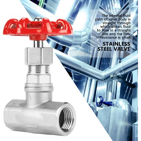 Vanne à guillotine rotative DN15 en acier inoxydable BSPP G1/2 pour eau, huile et gaz (1/5)
