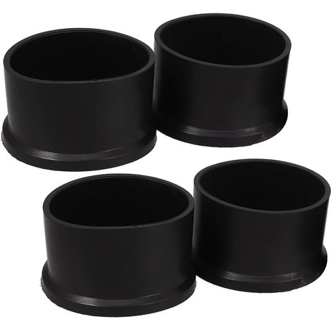4 Pièces Lot de Embouts Caoutchouc Rond pour Chaise Protège-Sol Étanche et Antidérapant Caps de Protection pour Meubles et Tabourets Adaptés aux Tubes Acier (1/5)