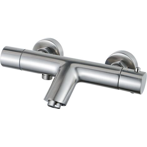 Fortifura Calvi Robinet baignoire thermostatique Inox brossé (1/5)