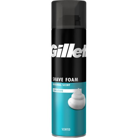 Espuma de afeitar Gillette Sensitive para piel sensible 200 ml (1/2)