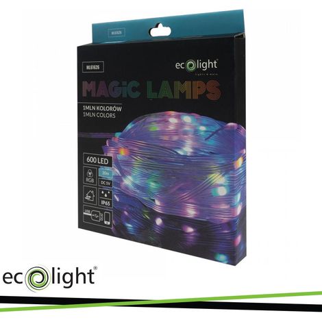 LUCI MAGICHE 600 LED 1 MILIONE DI COLORI 30M DC5V