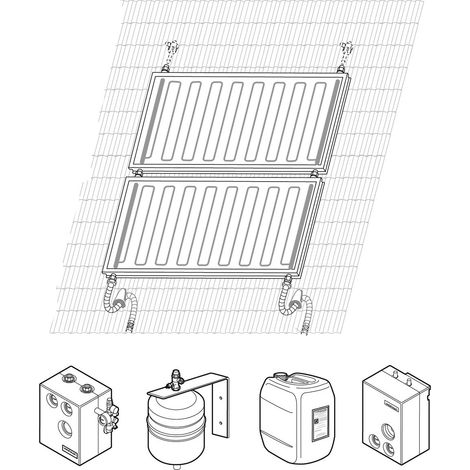 Paket Aufdach mehrr. 2x1 AHM F2 in Verbindung mit Kombispeicher - 895062 von Weishaupt