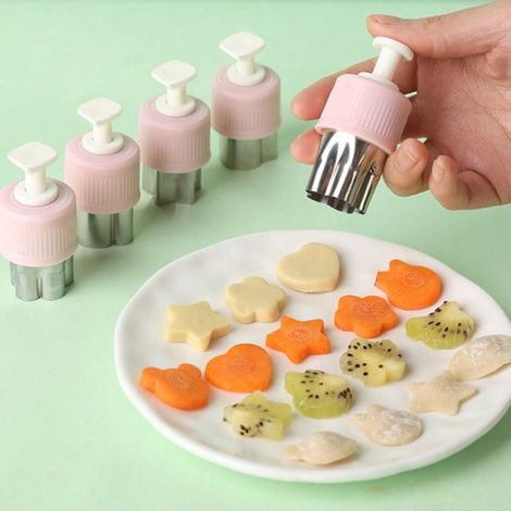 8 Moules à Découper à Pression à Motif Fruits et Papillon, en Acier Inoxydable, Outils Culinaires Créatifs pour Biscuits, Boîtes à Déjeuner, Anniversaires et Fêtes (1/4)
