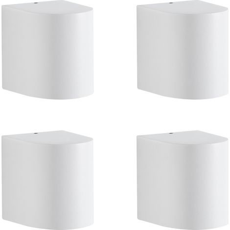 Conjunto de 4 lámparas LED para pared de exterior 8 cm de metal aluminio moderno blanco Avia (1/5)