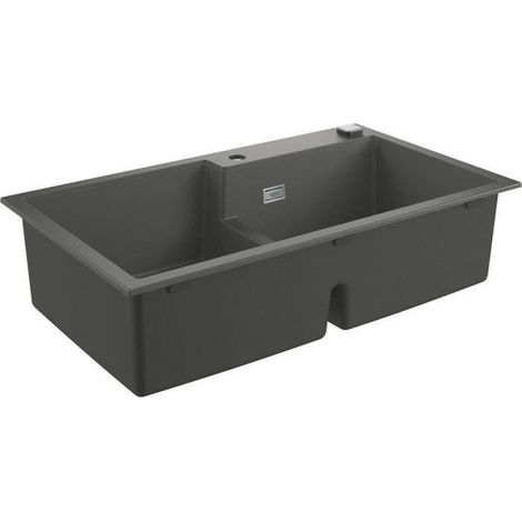 Évier composite K500 31649 2 bacs 860x500mm granit gris (1/5)