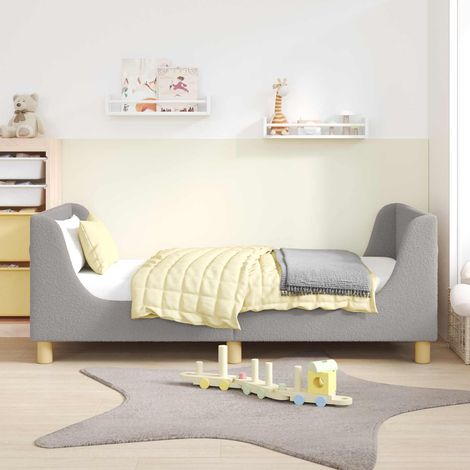 Cama para niños con cabecero Gris Claro 80x160 cm Bouclé (1/5)