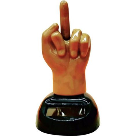 Schaukelspielzeug: Solarbetriebene Mittelfingerfigur, eine witzige Dekoration für Fenster, Tisch oder Auto. Mittelfinger