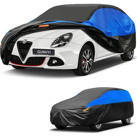 Housse de Voiture Imperméable et Respirante, Bâche pour Alfa Romeo Giulietta, Housse de Voiture Noire et Bleue, Bâche de Garage Complète pour Protéger de la Pluie.,Convient pour Alfa Romeo (1/5)