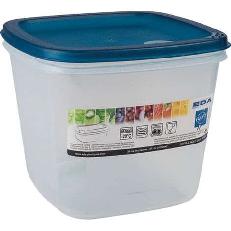 Quadratische Box 2,5 l Naturfarben Türkis Säure - Eda