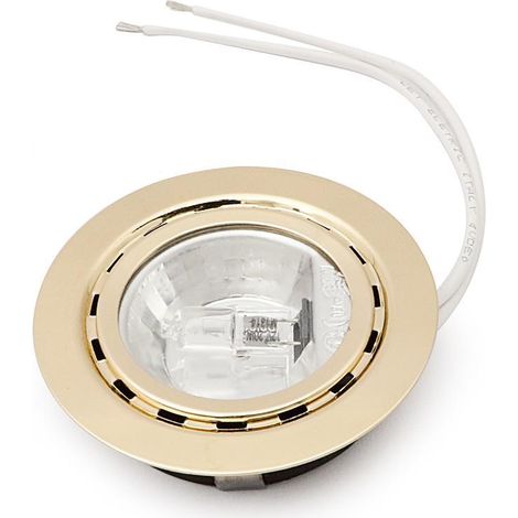 foco embutir halogeno astra 20w h16,5 oro faston jst, cable 2mts, transf. no incluido.