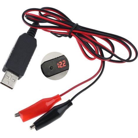 Adaptateur secteur USB QC3.0 vers 5V/6V/8,4V/12V (compatible piles AA, AAA et D) pour lampes LED, jouets et talkies-walkies. (1/5)