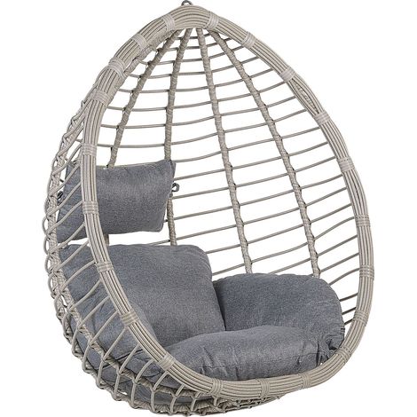 Hanging Chair TOLLO PE Rattan Grey