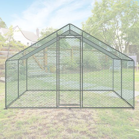 Enclos poulailler parc grillagé acier galvanisé Cage parc enclos pour animaux 3x3 M