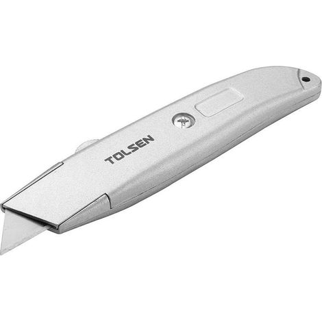 CUTTER IN ALLUMINIO CON LAMA DI SICUREZZA RETRATTILE TOLSEN (1/2)