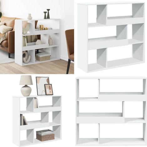 vidaXL Cloison de séparation blanc 100x33x94,5 cm bois d'ingénierie