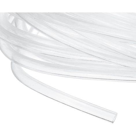 Transparent PVC Hose 0.8mm Inner Diameter x 0.3cm Outer Diameter 15ft Lightweight Transparent Vinyl Flexible Plastic for Air Transfer (1/5)