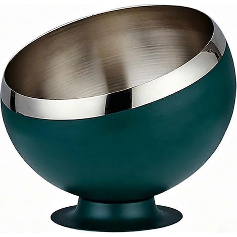 Sucrier bonbonnière pot à sel thé épices récipient bar à café rangement comptoir ouverture oblique vert bordure argentée (1/5)