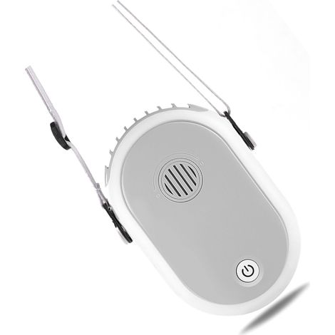 Ventilador de cuello USB portátil y silencioso con correa de transporte y almohadilla de aromaterapia. (1/5)
