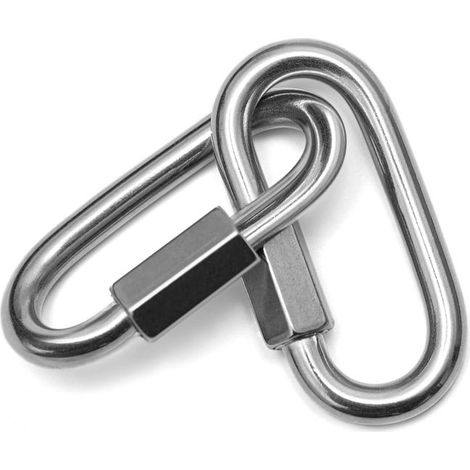 Maillon Rapide en acier inoxydable 10 mm Ø D Forme Mousqueton avec une capacité de charge de 1600kg Quick Link, Maillons de Chaîne, Connecteur Rapide, Keychain Buckle (1/5)