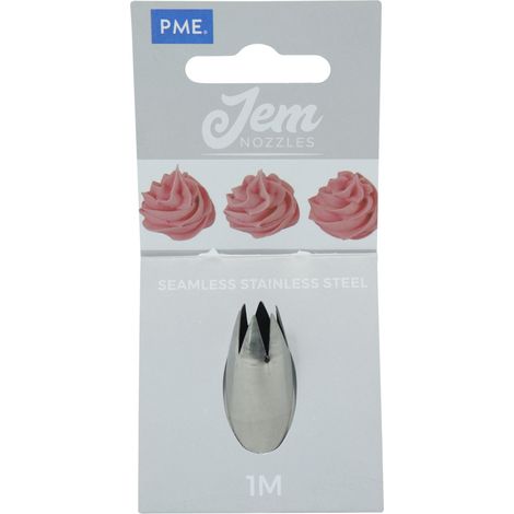 JEM - Bocchetta Decorativa Stella Aperta in Acciaio Inox per Sac à Poche, Piccola, n. 1M (1/5)