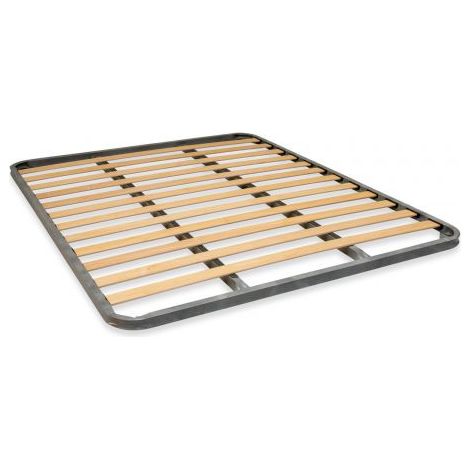 Rete 160X195 cm Da Appoggio Senza Piedi con Doppio Rinforzo centrale A Doghe Strette Ortopedica Da Incasso Per Letto Matrimoniale