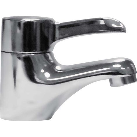 Contemporary Bathroom Mono Basin Tap – Round Lever, 110 x 52mm, Chrome