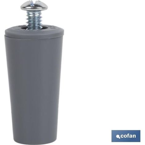 Pack de 20 unités de butée de store 40 mm gris avec vis M-6 (1/4)