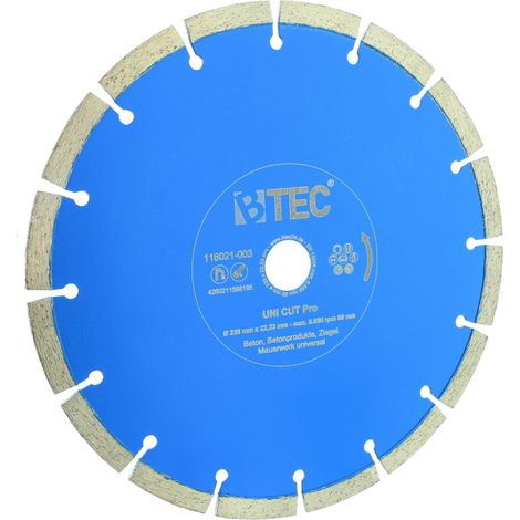 Diamanttrennscheibe BTEC UNI CUT Pro 230 mm