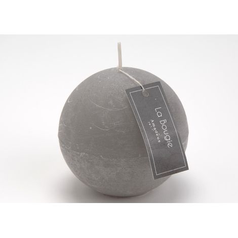 Amadeus - Bougie grande sphère grise (lot de 6)